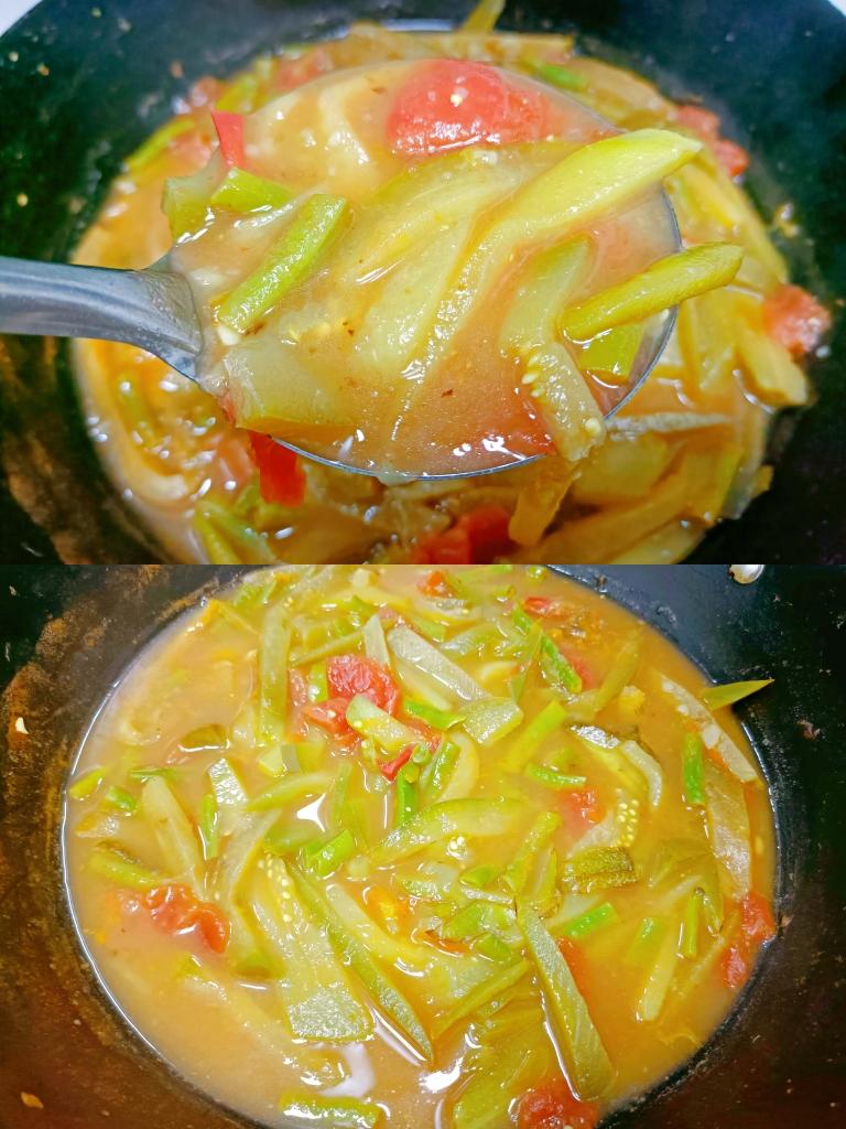 低脂饱腹西红柿茄子汤的做法