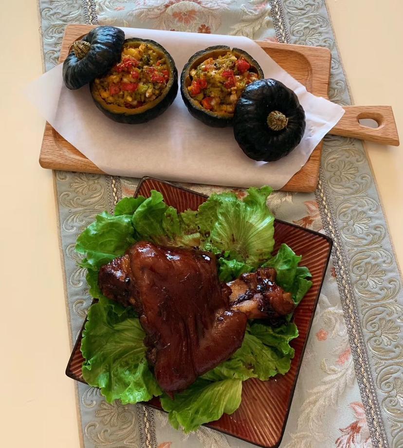 小南瓜盅烤藜麦