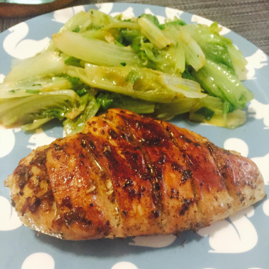 酷炫屌炸天好吃的煎鸡胸肉（香蒜蜂蜜煎鸡胸肉）