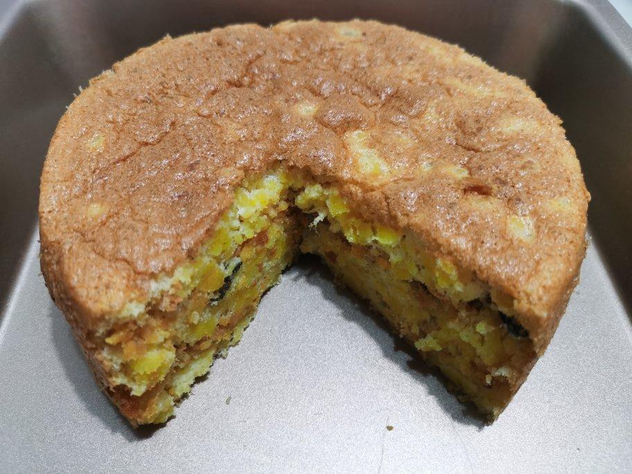 抖臀版咸蛋黄肉松芝士蛋糕
