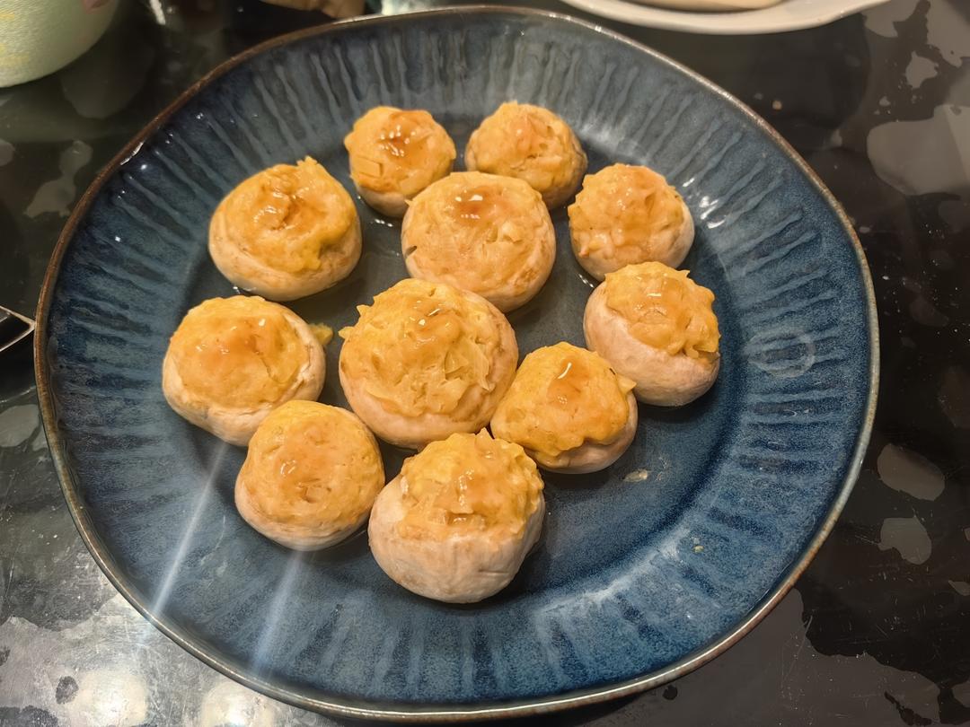 「宴客菜」口蘑酿虾滑🦐｜一口爆汁！太鲜美