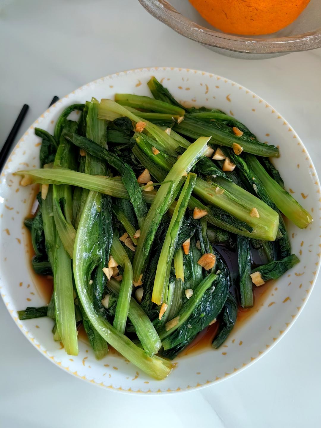 蒜蓉耗油清炒油麦菜，减脂快手菜，宝宝超爱，傻瓜步骤，屡试不爽，好吃且下饭，鲜香爽口！！