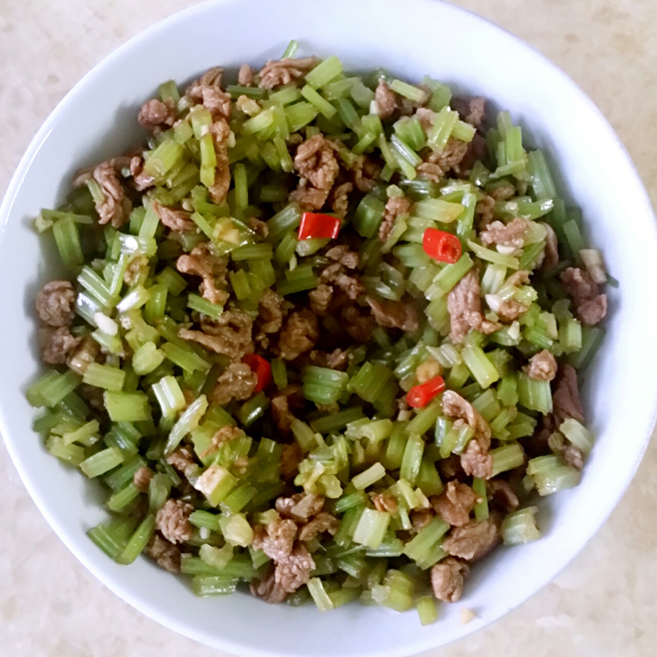 芹菜牛肉末「下饭神器」