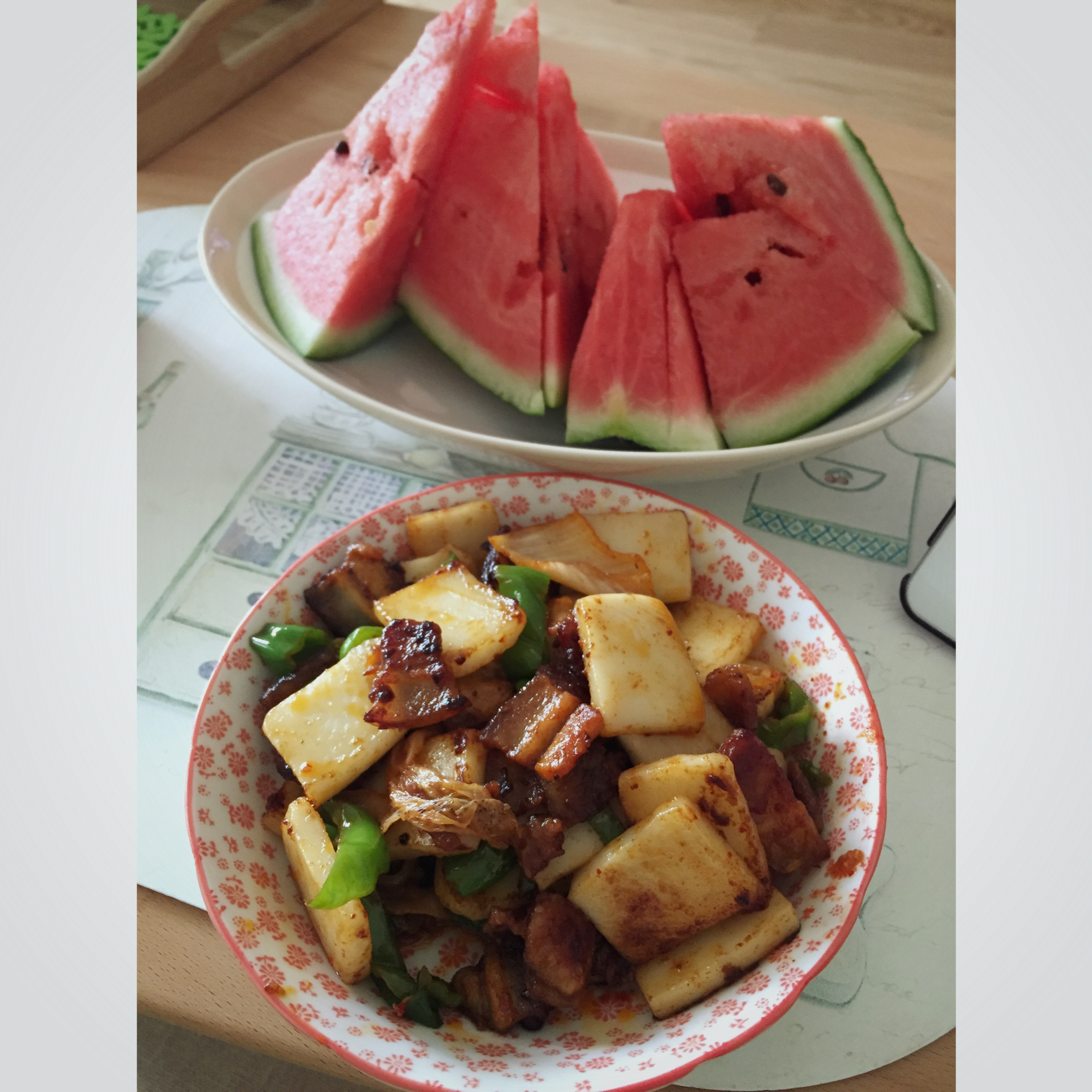 辣白菜炒五花肉