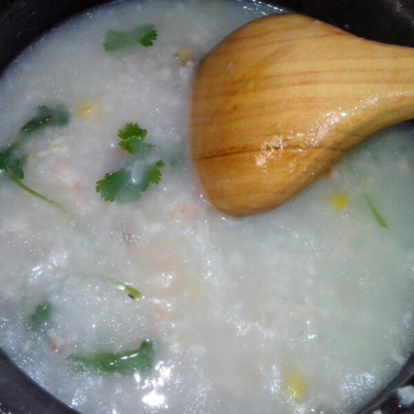 鲜虾蔬菜粥
