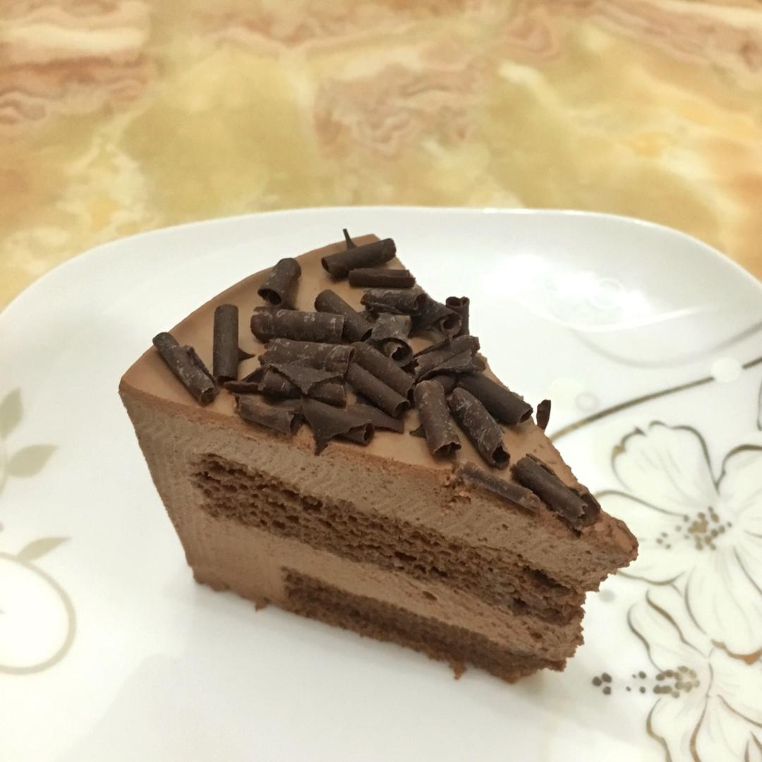 钦钦沙拉做的浓郁巧克力慕斯蛋糕(6寸)
