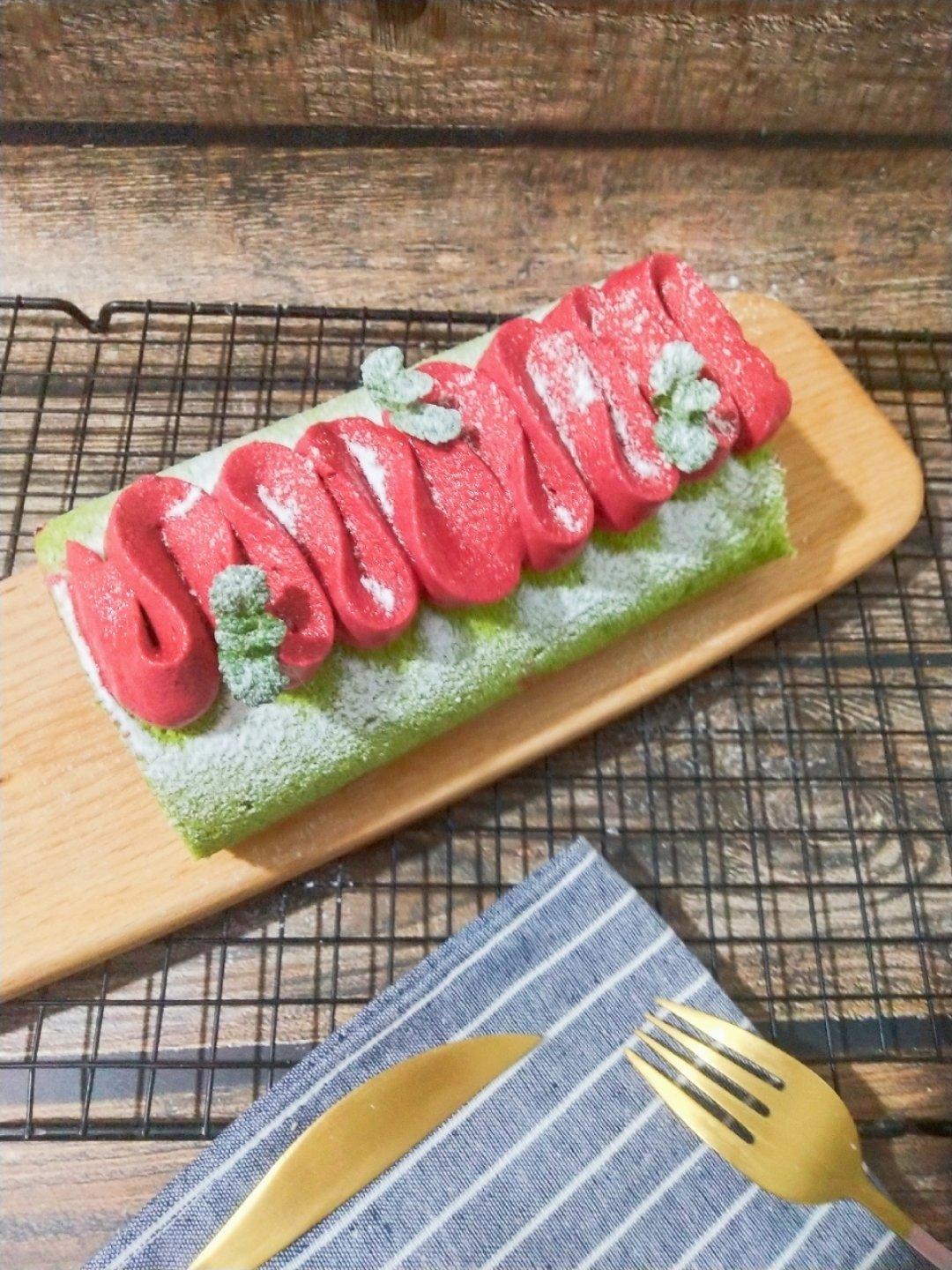烫面抹茶蜜豆浮云卷