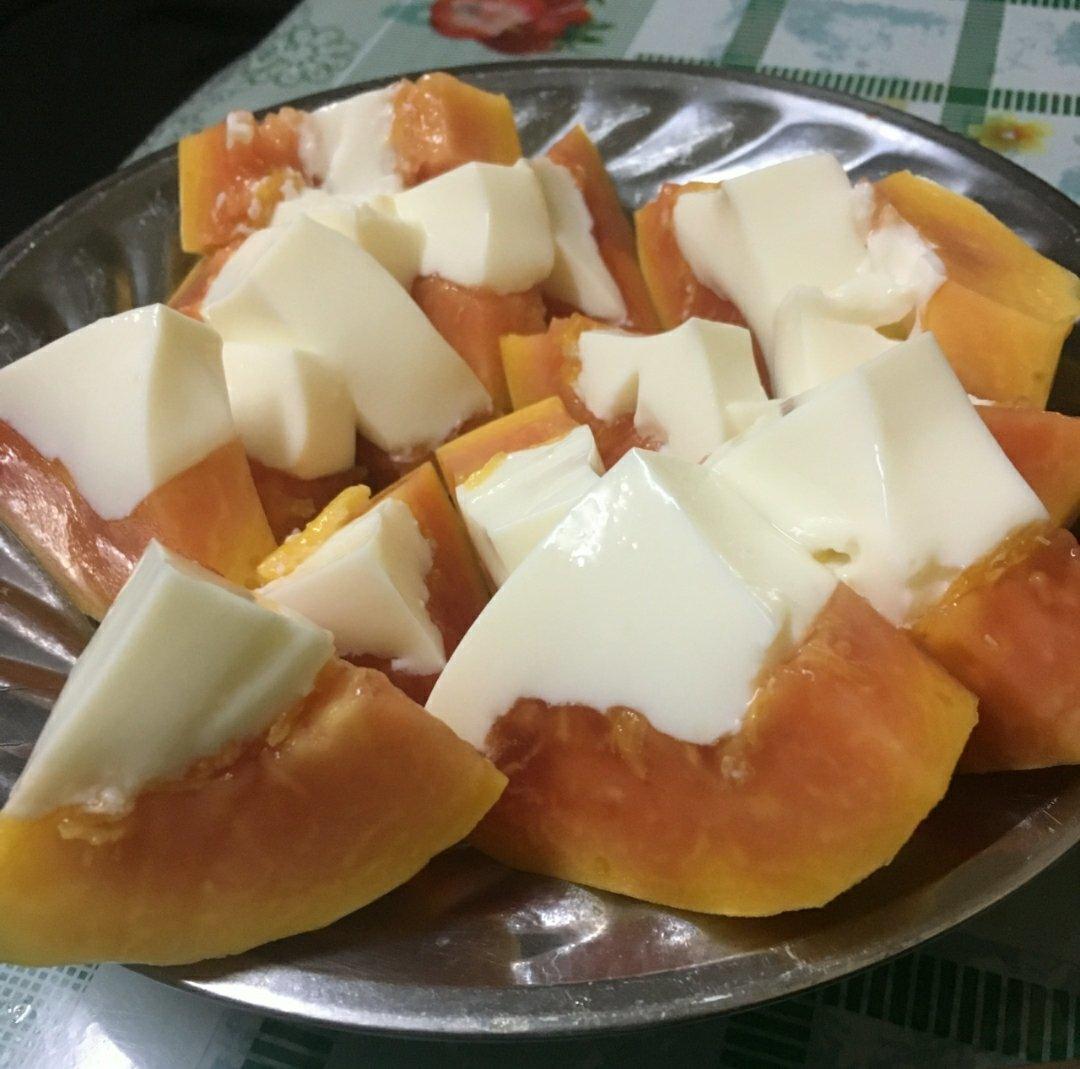 木瓜牛奶冻