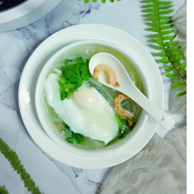 每天都想喝的鲜味减脂汤——萝卜鸡蛋汤的做法 步骤5