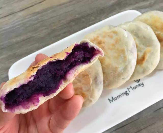 无糖油紫薯饼
