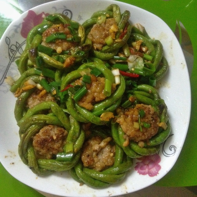 豇豆酿肉