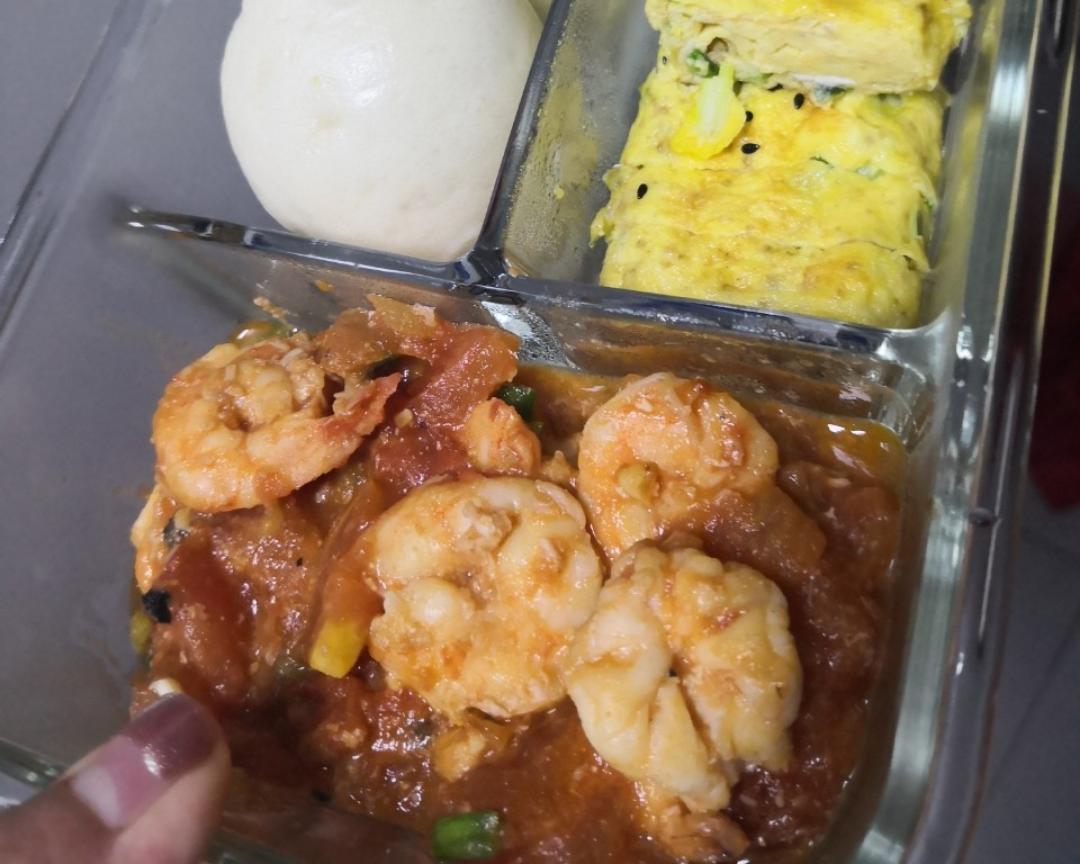 快手菜——番茄虾球的做法