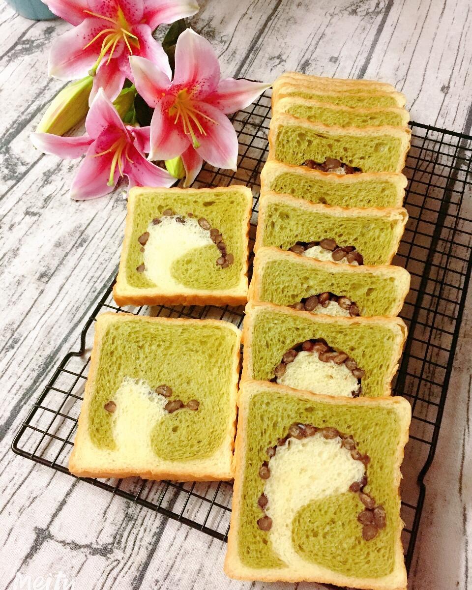 抹茶蜜豆吐司