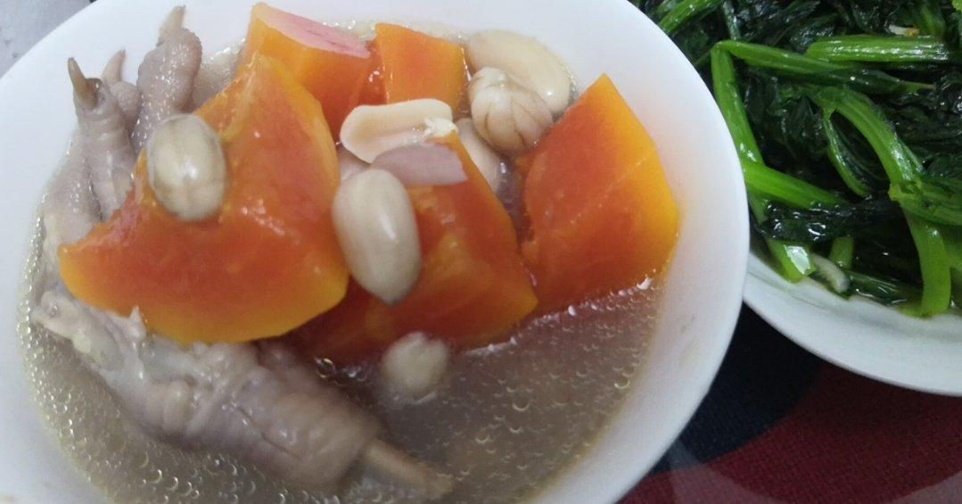 花生木瓜鸡脚汤