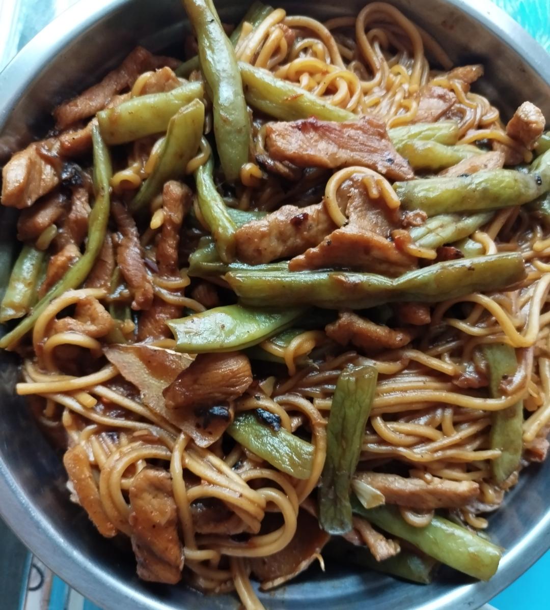 地道老北京扁豆焖面 豆角焖面 太好吃小心吃撑哦