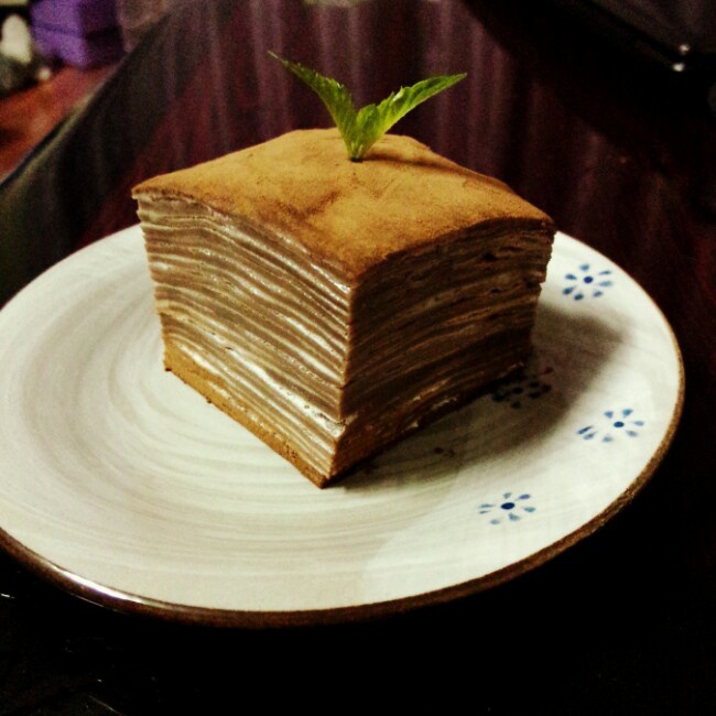 巧克力千层可丽饼