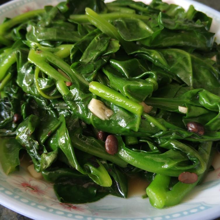 蒜蓉豆豉炒潺菜的做法