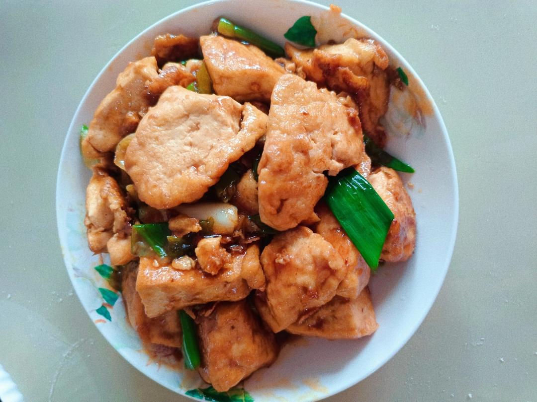 葱烧豆腐