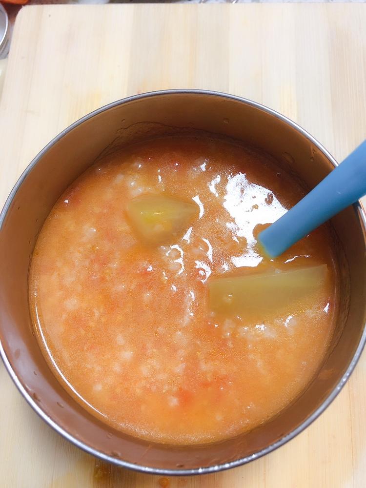 宝宝婴儿辅食骨汤番茄粥