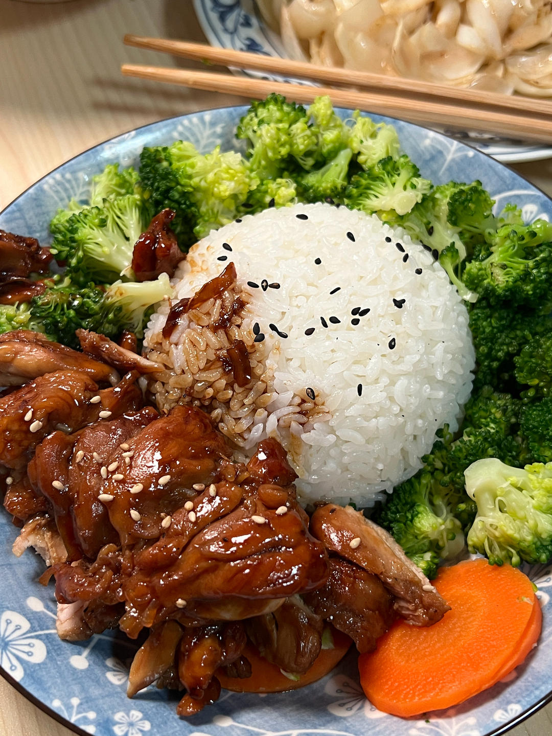 兄妹晚餐：照烧鸡腿饭