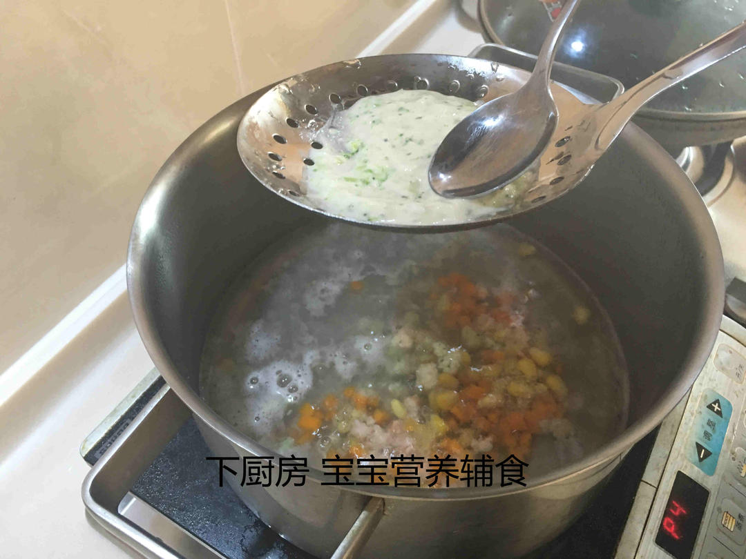 鲜虾蔬菜粒粒面的做法 步骤17