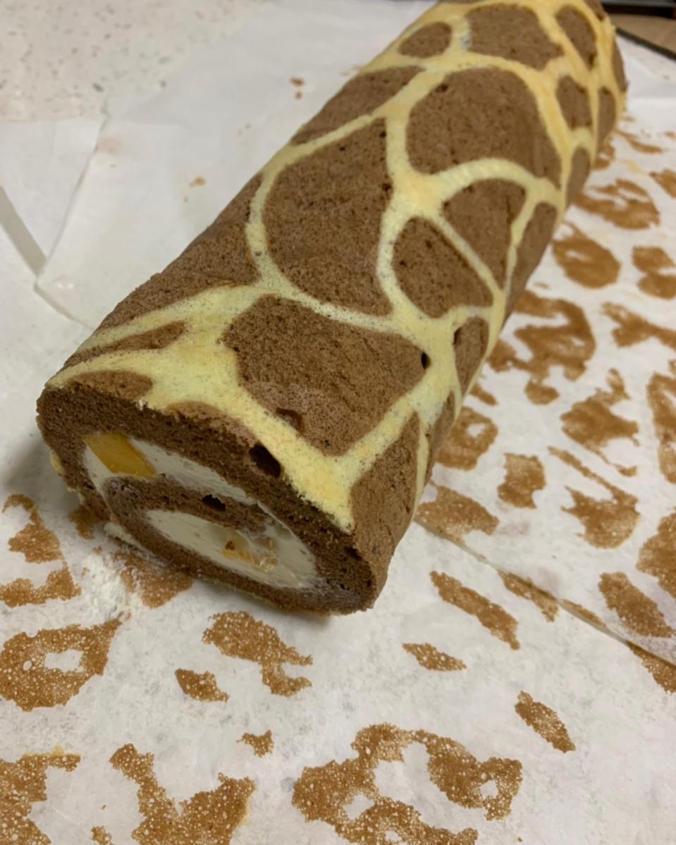 超萌长颈鹿蛋糕卷
