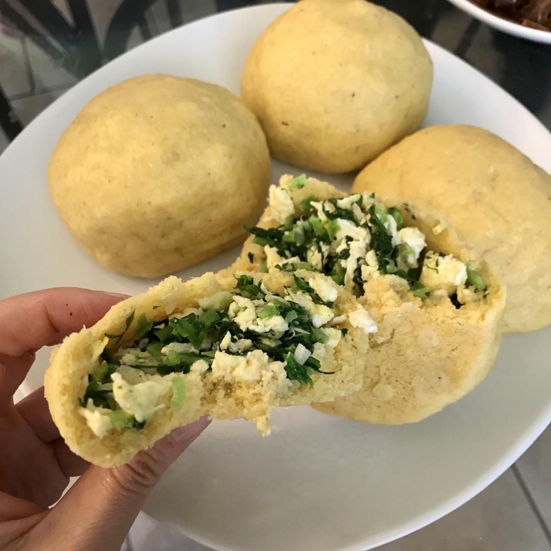 香喷喷玉米面菜饽饽