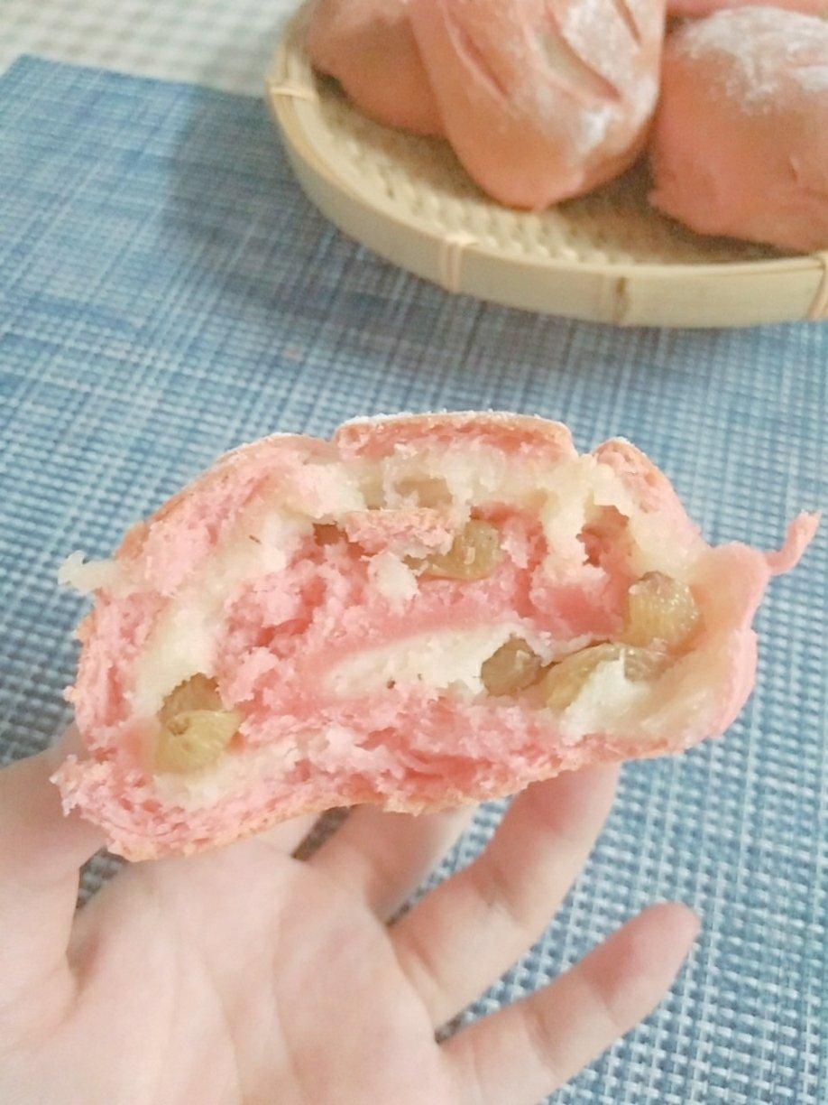 粉色少女心 免揉麻薯欧包
