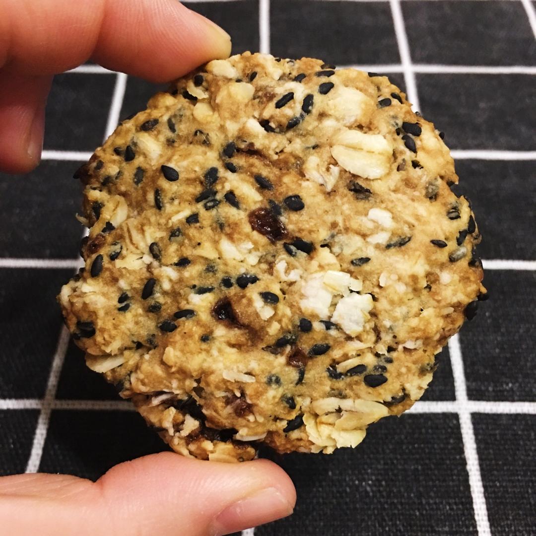素食:有机燕麦芝麻大饼干