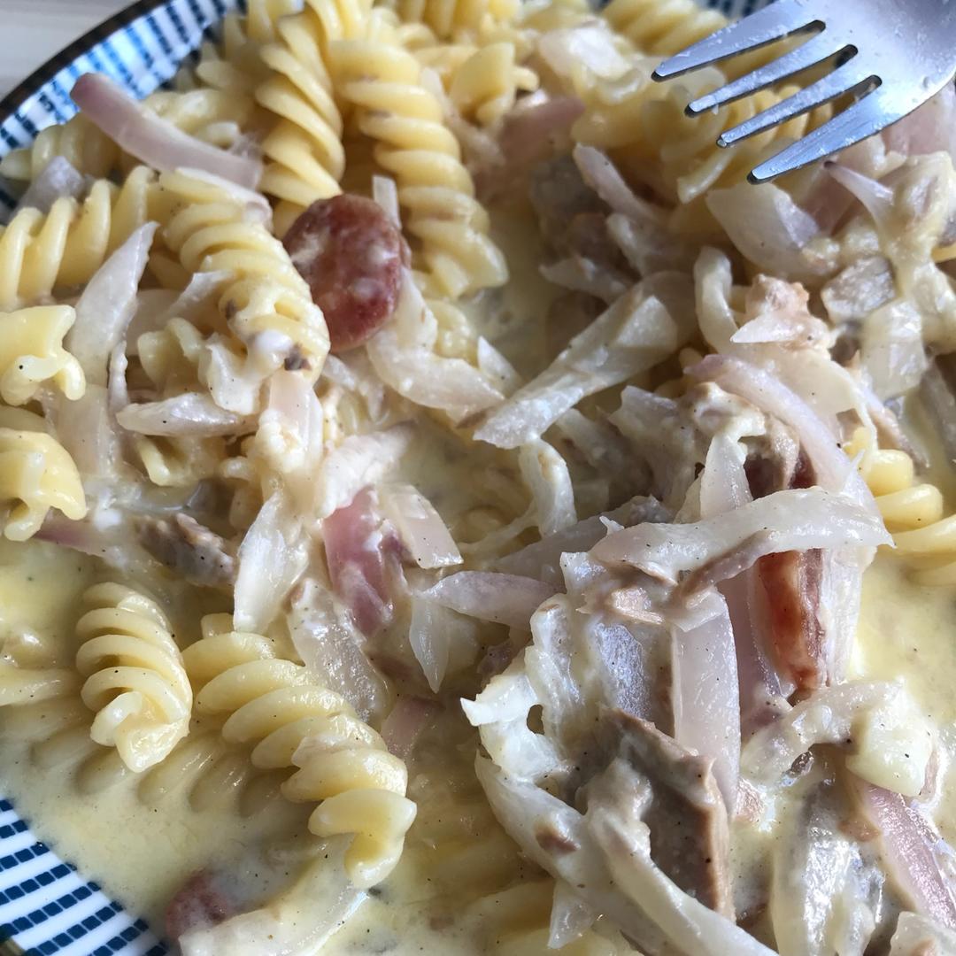 超简单的奶汁培根意面Carbonara