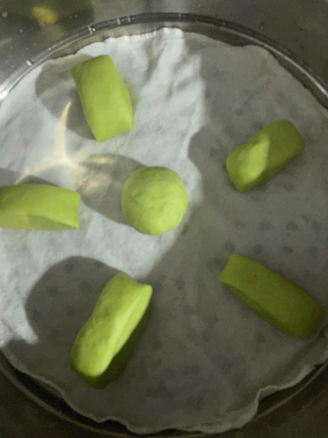组织细腻松软的开心果馒头！超治愈绿色～