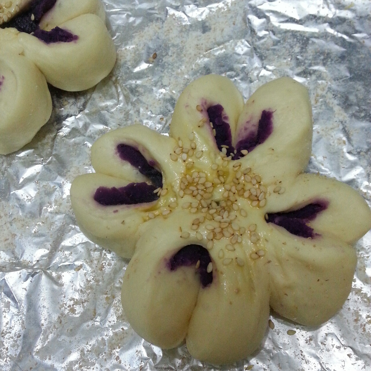 紫薯四叶草面包（汤种法）