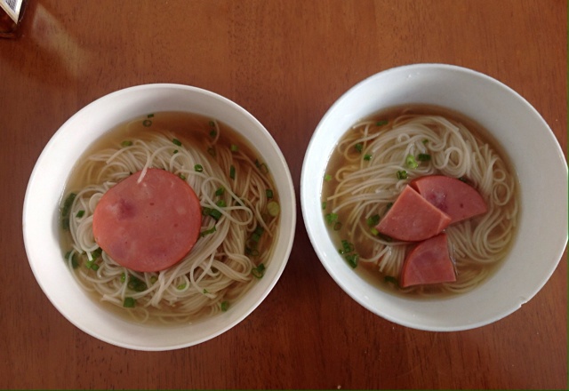 小葱麻油酱油面
