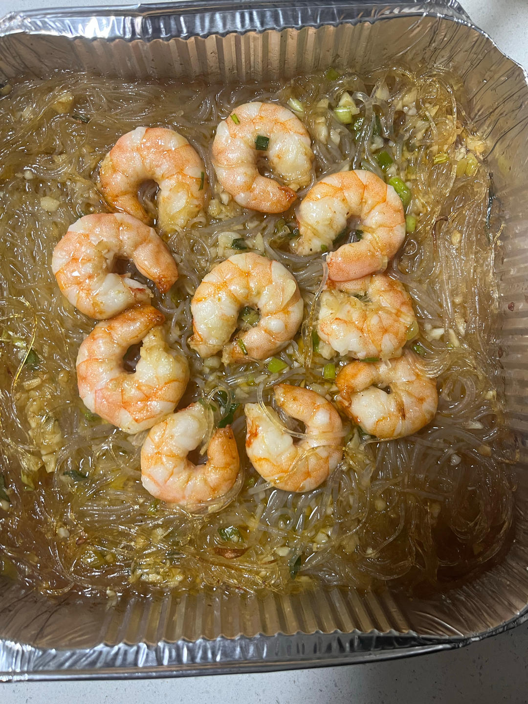空气炸锅🦐蒜蓉粉丝虾😍