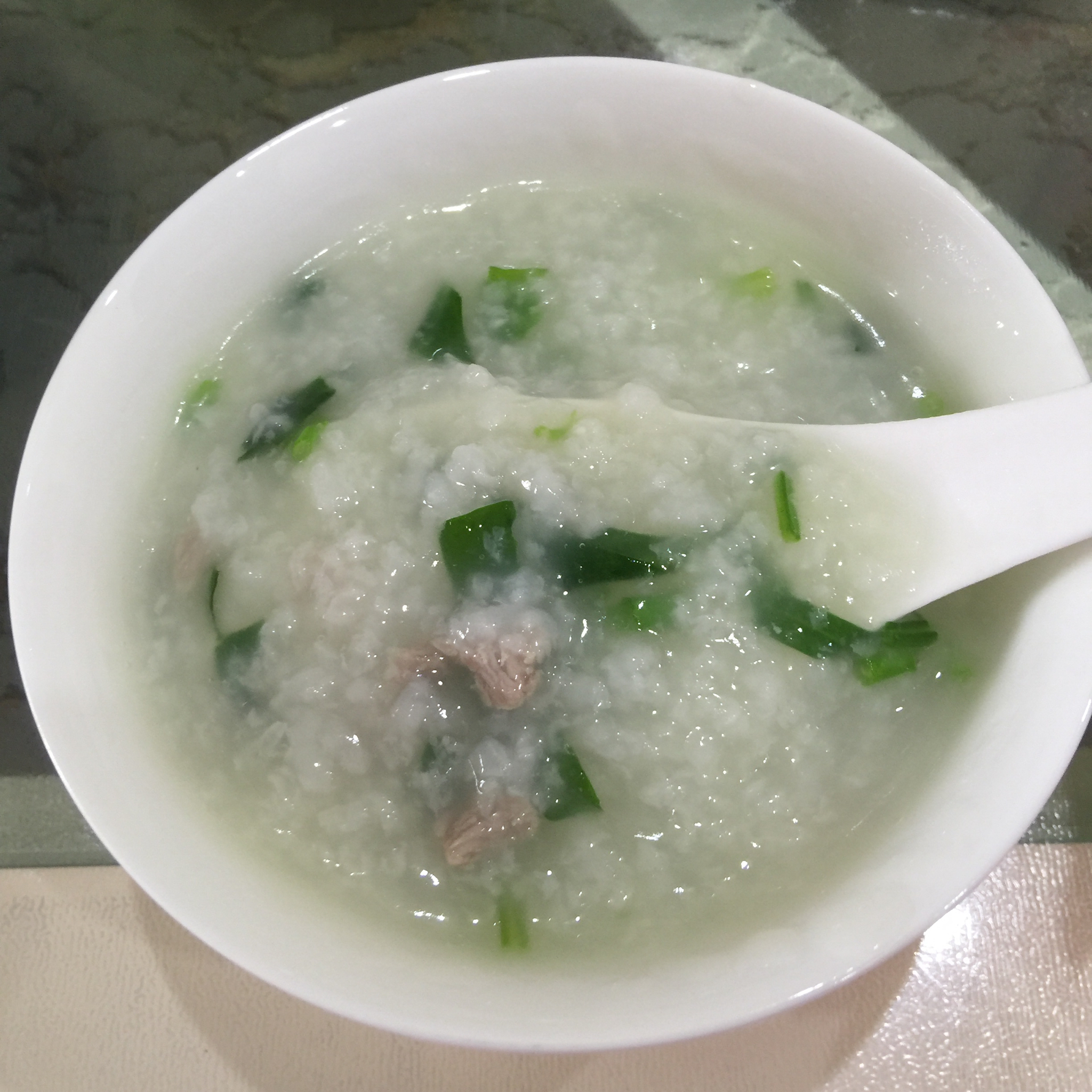 gracecoco做的牛肉菠菜粥