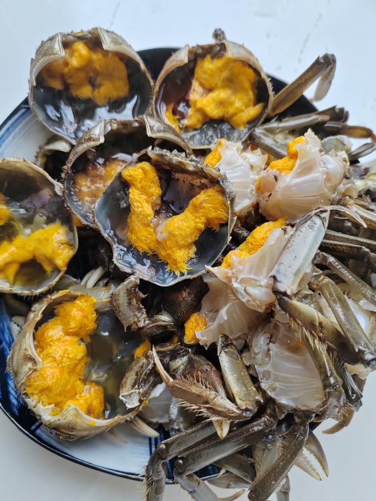 酱炒螃蟹（六月黄）毛豆