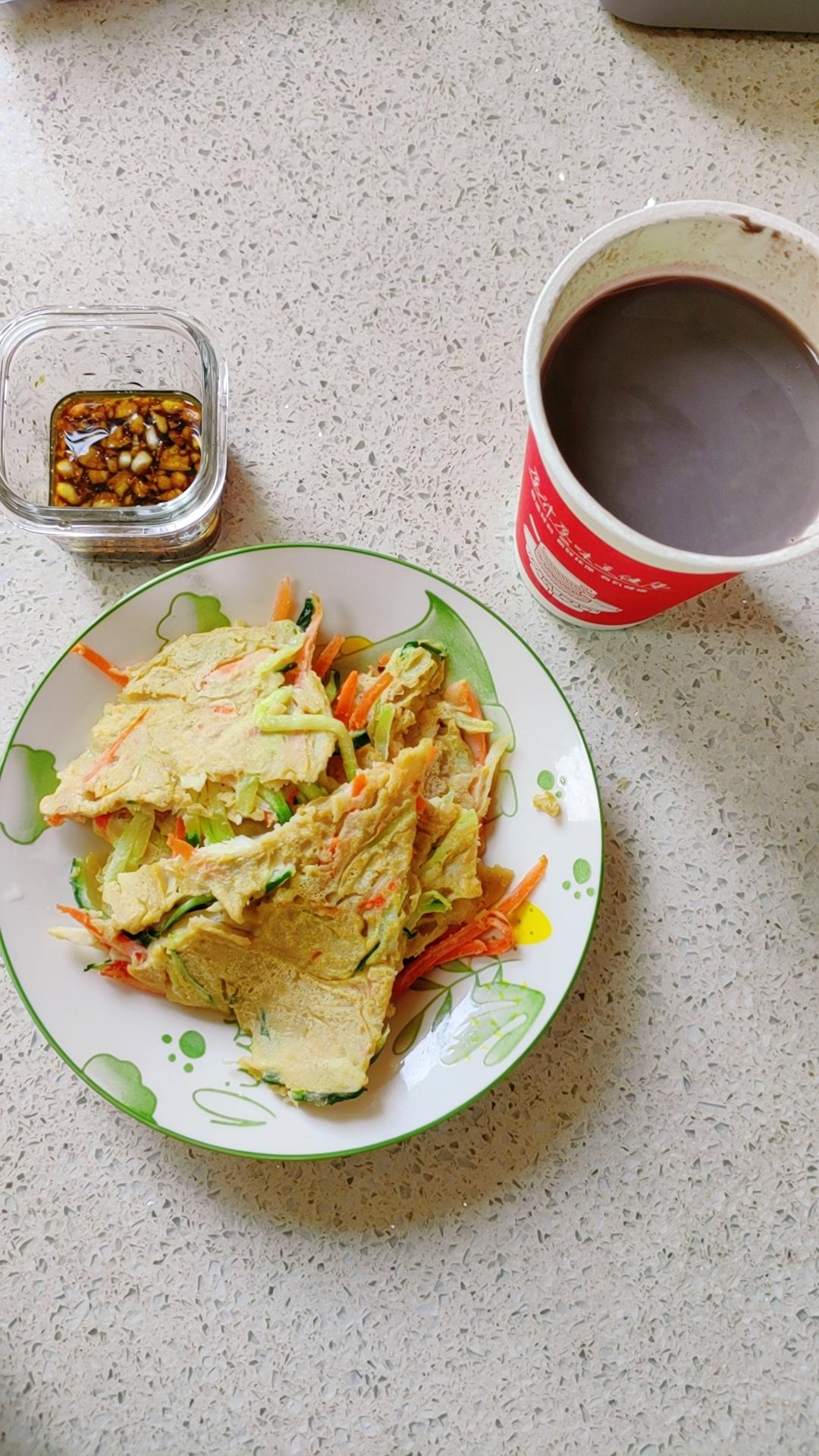 黄瓜蟹柳杂粮饼