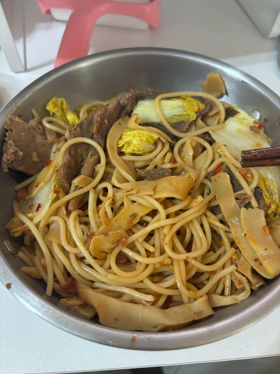 黑椒鸡丝意面