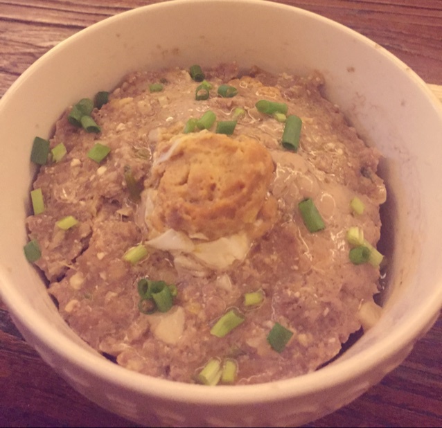 咸蛋蒸肉饼