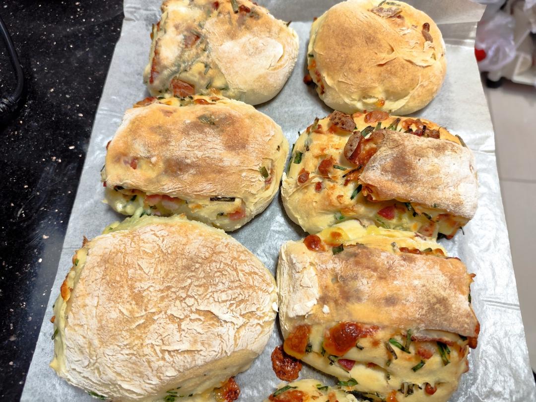 【ciabatta】家庭版恰巴塔，软乎乎的拖鞋面包