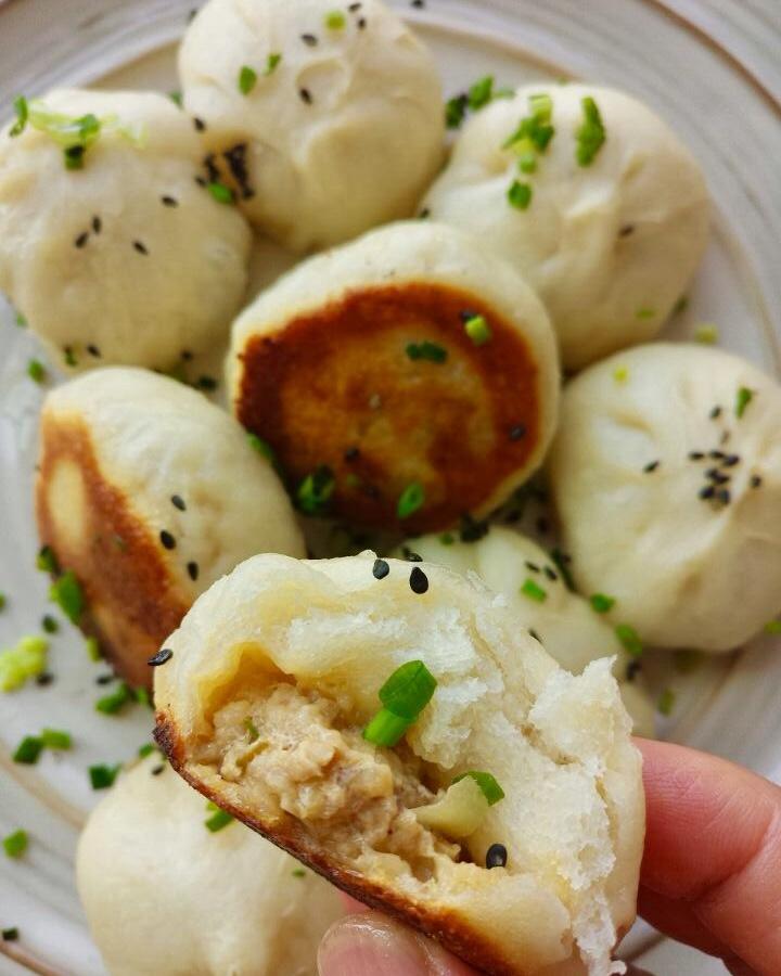 猪肉韭菜莲藕生煎包)