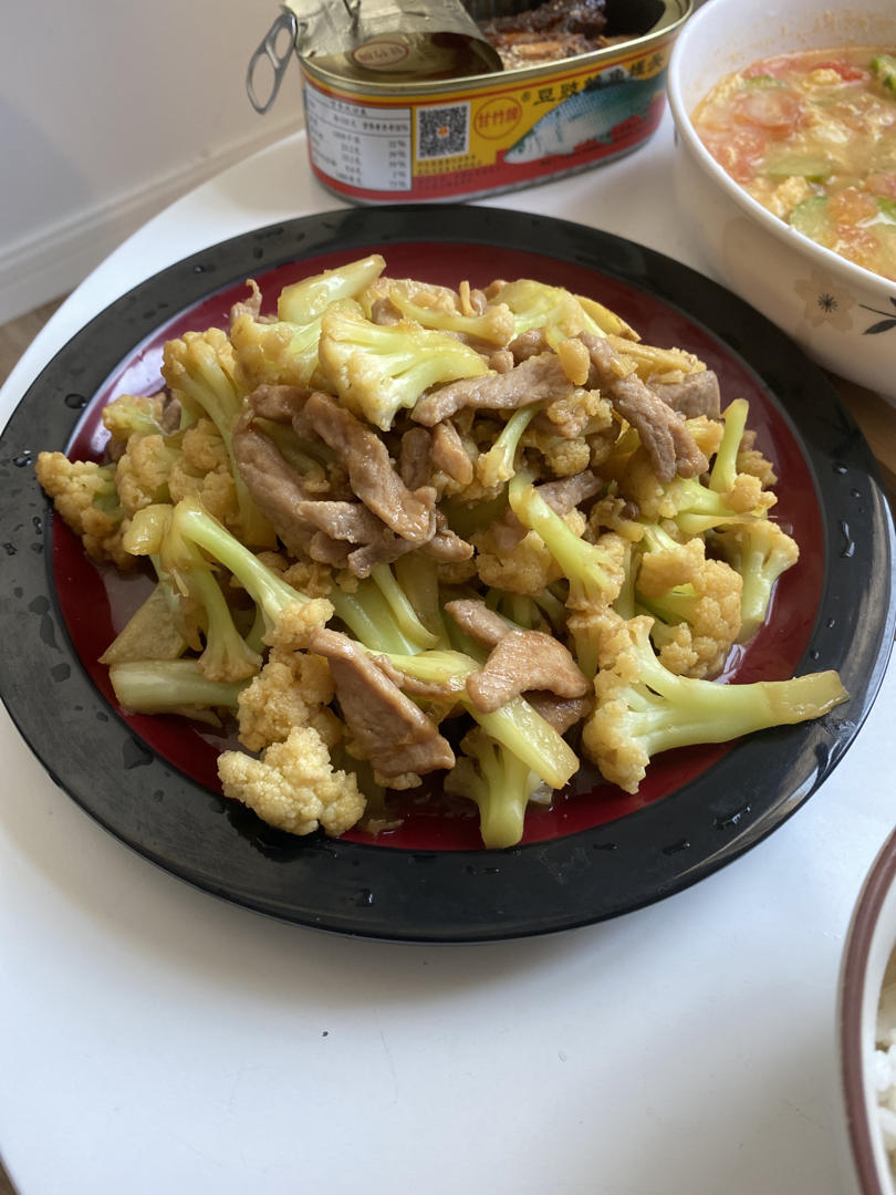 干煸菜花（花菜炒肉）