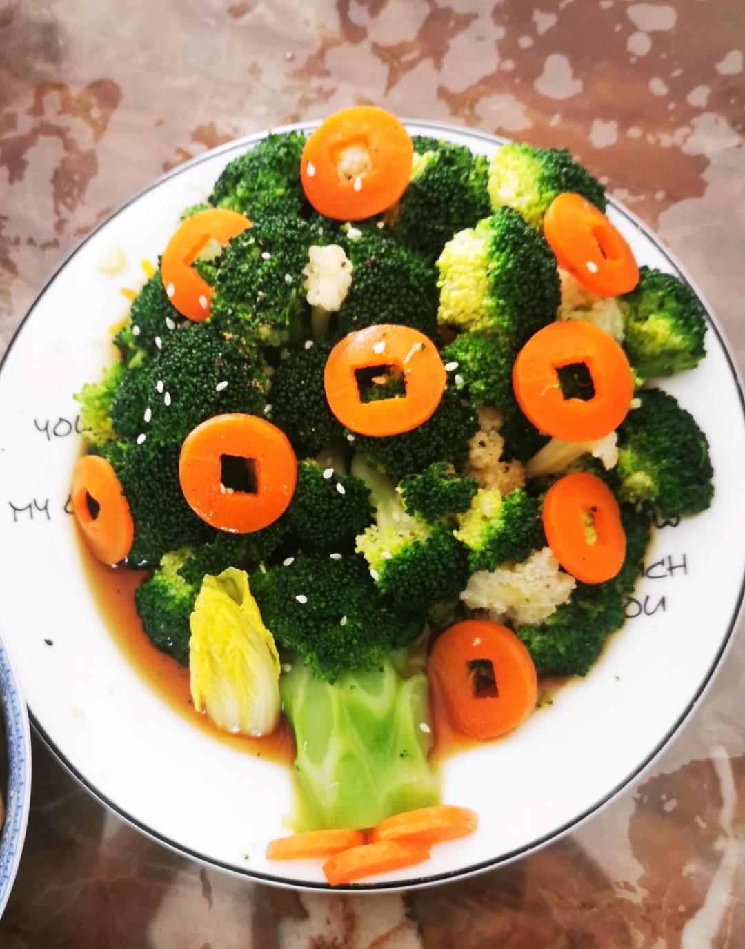 年夜菜之吉祥发财树（辣汁西兰花）