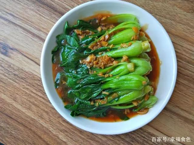 翡翠蒜蓉小白菜的做法