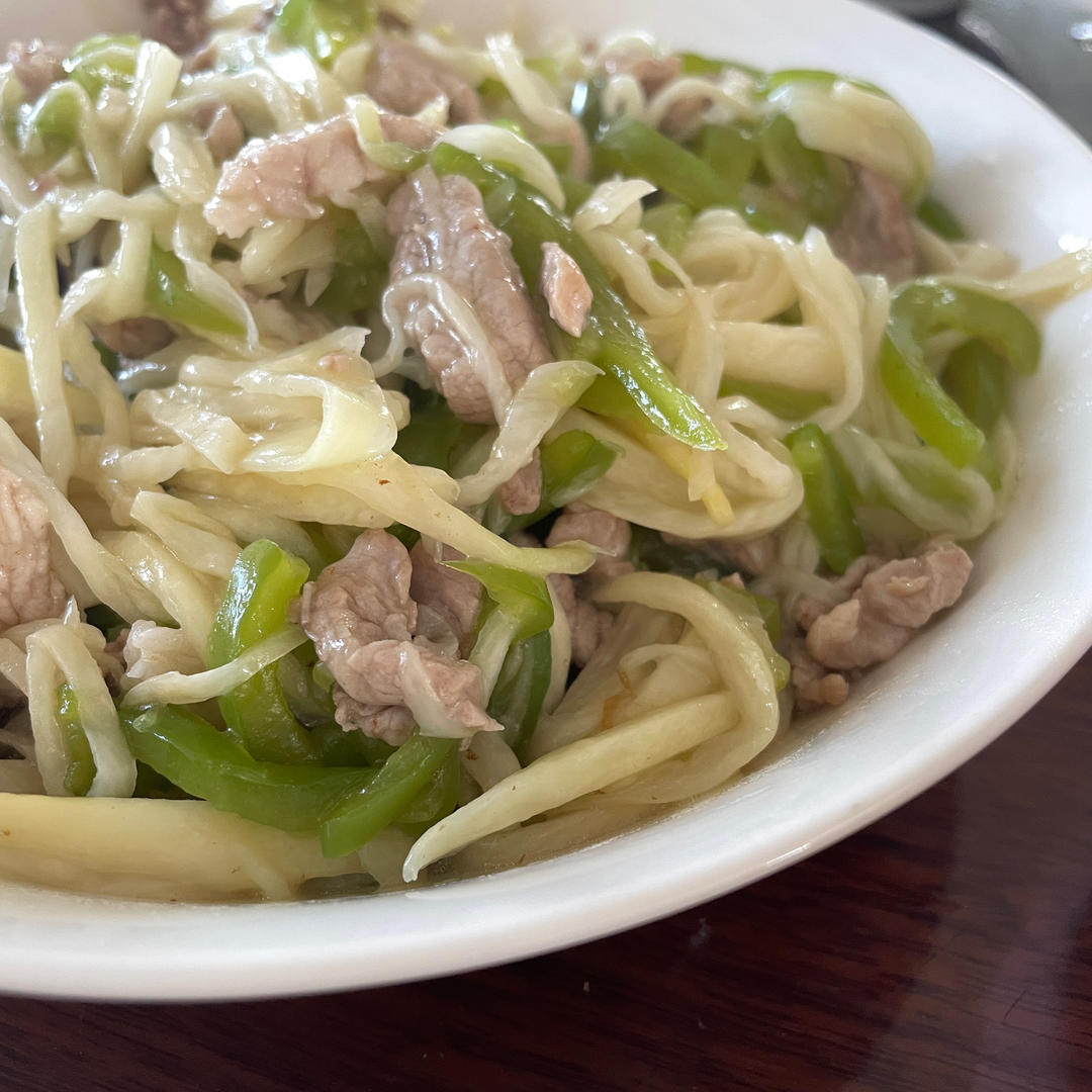 【水中人参】青椒茭白榨菜肉丝