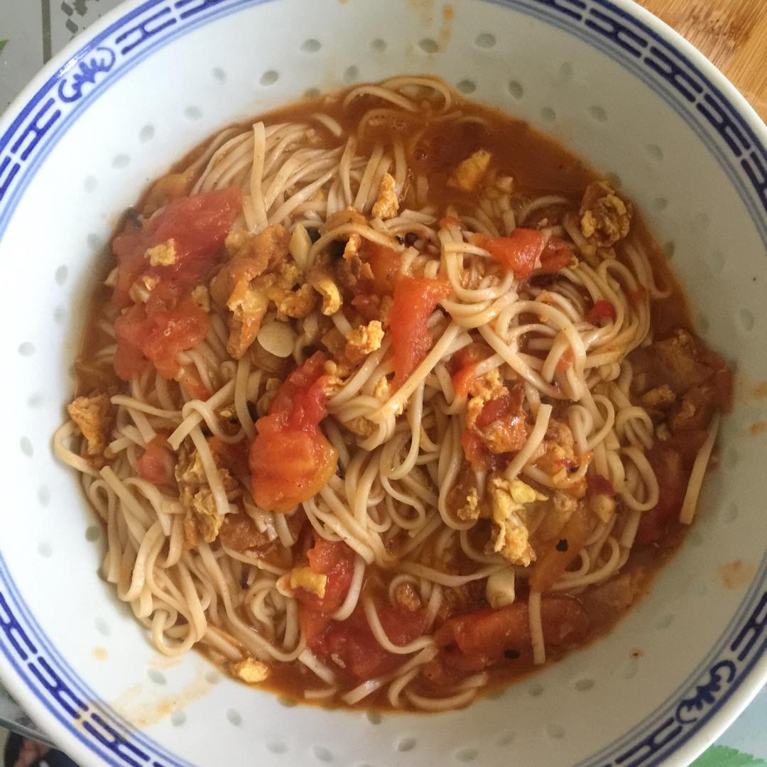 番茄鸡蛋炒面