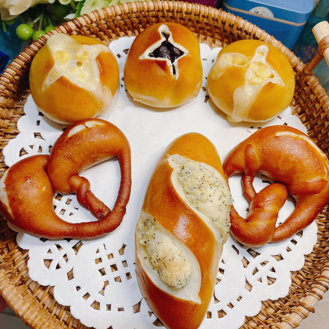 德式碱水面包｜红豆碱水面包｜0糖低卡｜超快手｜免发酵｜免手套膜｜免冷冻