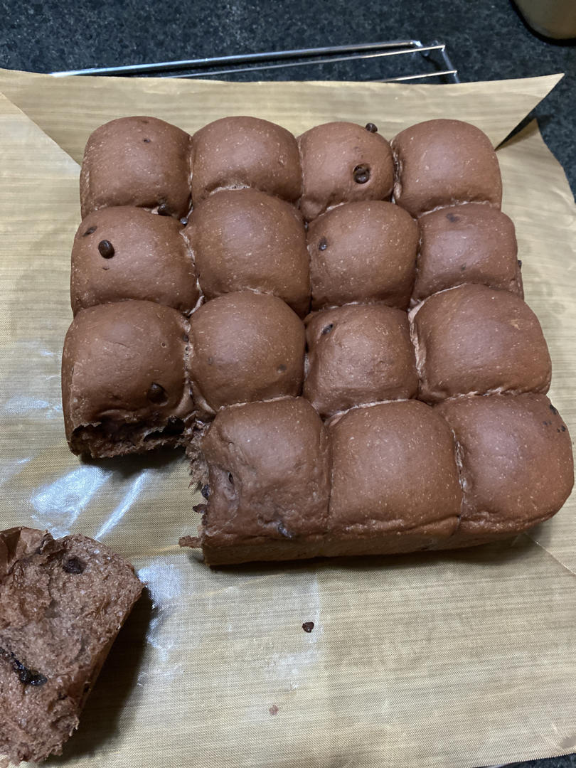 双重巧克力爆浆小餐包