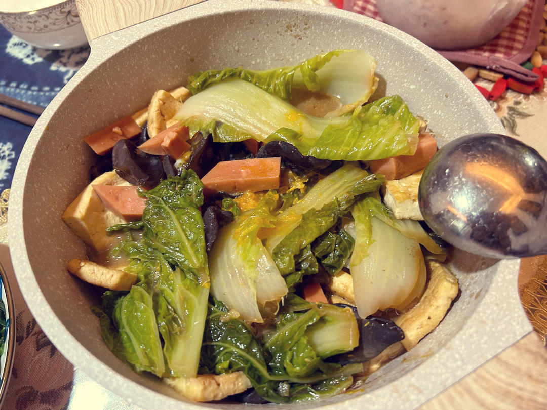 白菜豆腐煲