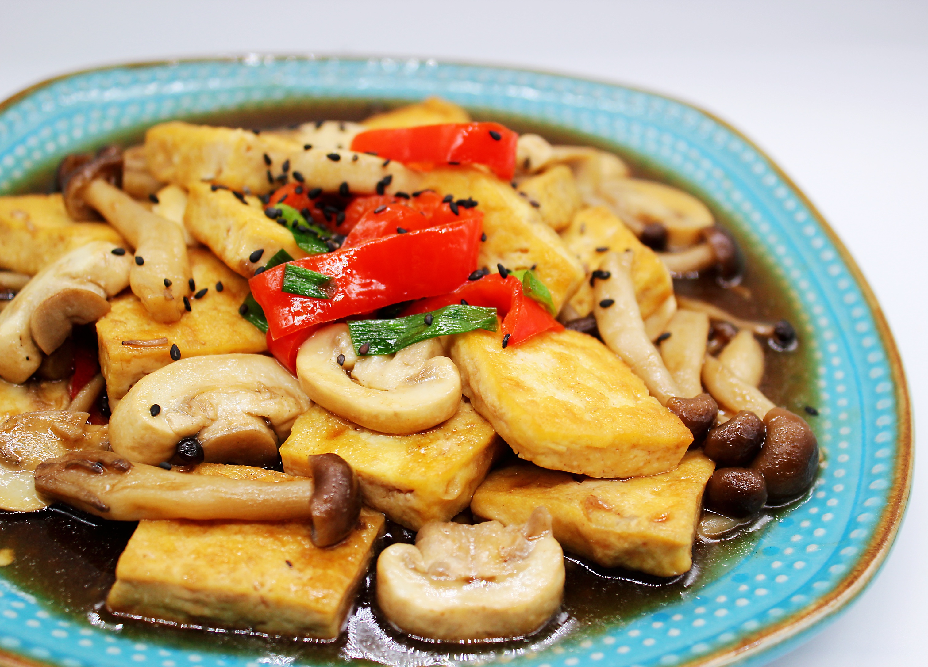 一种酱料成就一道菜|和风菌香蘑菇豆腐